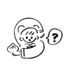 パンダと女の子スタンプ（個別スタンプ：3）