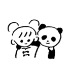パンダと女の子スタンプ（個別スタンプ：8）