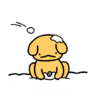 かわいい黄色の犬（個別スタンプ：3）