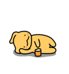 かわいい黄色の犬（個別スタンプ：7）