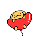 かわいい黄色の犬（個別スタンプ：10）