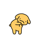 かわいい黄色の犬（個別スタンプ：11）
