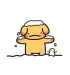 かわいい黄色の犬（個別スタンプ：14）