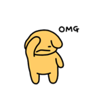 かわいい黄色の犬（個別スタンプ：19）
