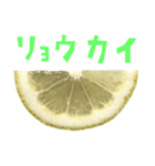 レモン カット 手書き風文字（個別スタンプ：12）