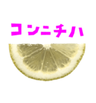 レモン カット 手書き風文字（個別スタンプ：14）