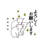 シンプル白猫☆カスタムスタンプ【敬語】（個別スタンプ：12）