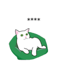 シンプル白猫☆カスタムスタンプ【敬語】（個別スタンプ：40）