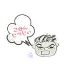 フローラルやぎ（個別スタンプ：3）