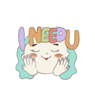 三角眉の女の子とlovelife（個別スタンプ：30）