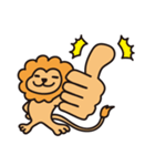 気を抜いてるライオン（個別スタンプ：1）