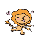 気を抜いてるライオン（個別スタンプ：3）
