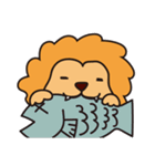 気を抜いてるライオン（個別スタンプ：9）