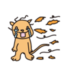 気を抜いてるライオン（個別スタンプ：11）