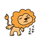 気を抜いてるライオン（個別スタンプ：16）