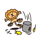 気を抜いてるライオン（個別スタンプ：32）