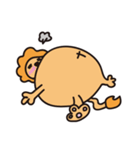 気を抜いてるライオン（個別スタンプ：37）