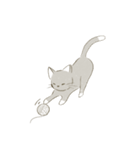 モノクロ猫ちゃんスタンプ（個別スタンプ：2）