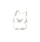 モノクロ猫ちゃんスタンプ（個別スタンプ：10）