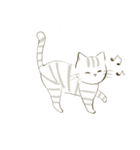 モノクロ猫ちゃんスタンプ（個別スタンプ：12）