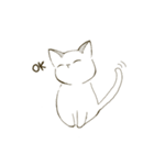 モノクロ猫ちゃんスタンプ（個別スタンプ：13）