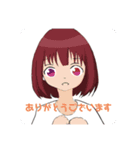 梨杏の過去絵オリキャラスタンプ 1（個別スタンプ：2）