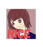梨杏の過去絵オリキャラスタンプ 1（個別スタンプ：6）