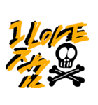 パンク ロックンロール なドクロ アート（個別スタンプ：33）