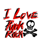 パンク ロックンロール なドクロ アート（個別スタンプ：34）