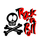 パンク ロックンロール なドクロ アート（個別スタンプ：40）