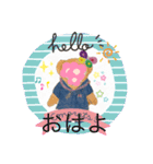 かわいいクレヨンタッチ 3（個別スタンプ：1）