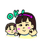 ニコニコ姉妹ちゃん（個別スタンプ：1）