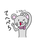 フレンドリーなネズミ（個別スタンプ：7）