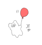 【真顔】シロクマと友達（個別スタンプ：8）
