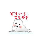 毎日使えるかわいいアザラシスタンプ（個別スタンプ：16）
