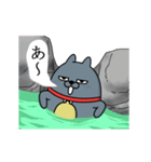 動く 擦れ黒ねこ（個別スタンプ：10）