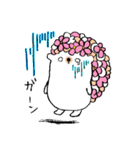 お花ハリネズミちゃんスタンプ（個別スタンプ：3）