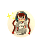 めがねのねーさんスタンプ（個別スタンプ：6）