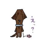 お茶目なフラットコート（レバー）（個別スタンプ：19）