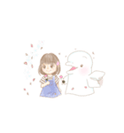 ベルーガと女の子（個別スタンプ：37）