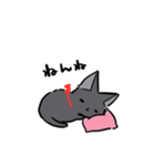 人間味溢れる黒猫すたんぷ（個別スタンプ：23）