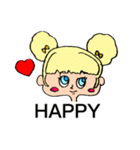 手書きゆるゆる女の子 Englishver.（個別スタンプ：2）