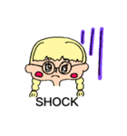 手書きゆるゆる女の子 Englishver.（個別スタンプ：4）