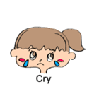 手書きゆるゆる女の子 Englishver.（個別スタンプ：10）