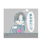 机の上のボーイッシュくんたち（個別スタンプ：3）