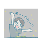 机の上のボーイッシュくんたち（個別スタンプ：6）
