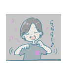 机の上のボーイッシュくんたち（個別スタンプ：8）