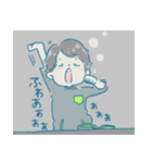 机の上のボーイッシュくんたち（個別スタンプ：9）