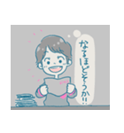 机の上のボーイッシュくんたち（個別スタンプ：11）