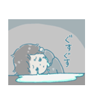 机の上のボーイッシュくんたち（個別スタンプ：15）